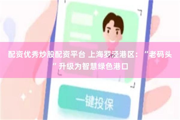 配资优秀炒股配资平台 上海罗泾港区：“老码头”升级为智慧绿色港口