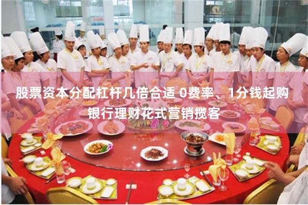 股票资本分配杠杆几倍合适 0费率、1分钱起购 银行理财花式营销揽客