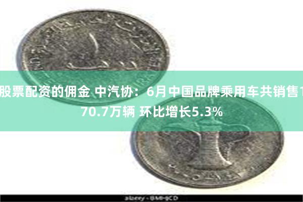 股票配资的佣金 中汽协：6月中国品牌乘用车共销售170.7万