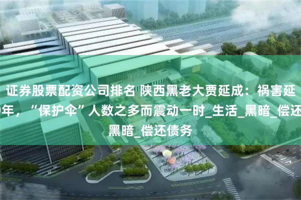 证券股票配资公司排名 陕西黑老大贾延成：祸害延安19年，“保