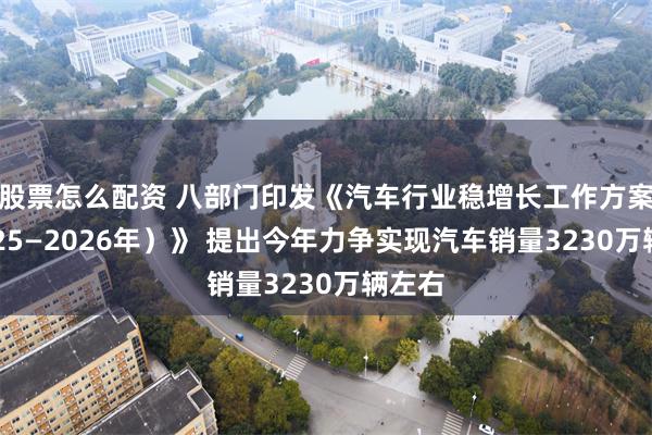 股票怎么配资 八部门印发《汽车行业稳增长工作方案（2025—